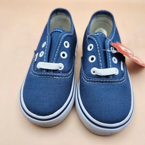 Vans Authentic Shoes Toddler Size 6.5 Navy Canvas Low Top Skate VN-0ED9NVY